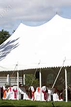 Wedding tent for outdoor dinner and reception
