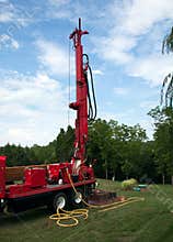 Drilling well in yard