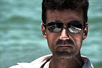 Man wearing sunglasses