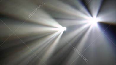 Concert stage professional lights and fog. Show entertainment, disco in nightclub