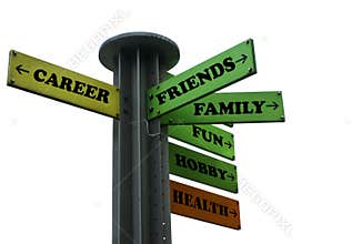 Choices and decisions crossroad