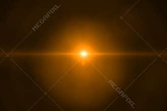 gold warm color bright lens flare rays flashes leak for transitions on black background, for movie