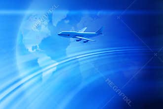 Global Airplane Travel Business Background