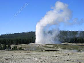 Old Faithful Geyser. Yellowstone National Park. Wyoming.