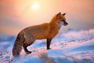 Red Fox At Sunrise