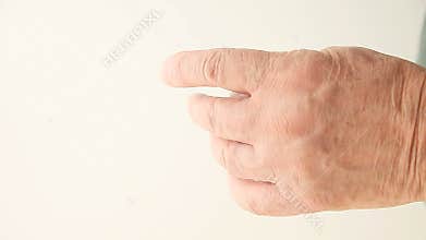 Single finger tremor with copy space