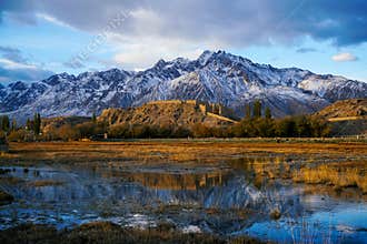 City of stone at sunrise in Autumn, Taxkorgan