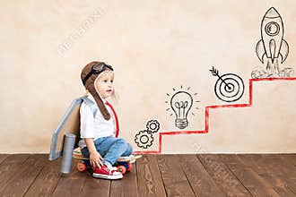 Success, career growth and professional development concept