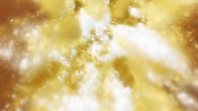 Moving blured clouds, seamless video footage with camera blur and depth.