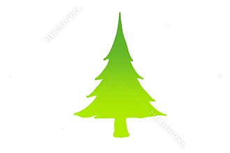 Christmas tree logo on white background. Illustration design