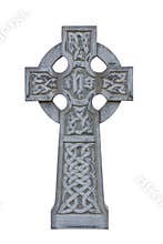 Celtic tombstone cross isolated