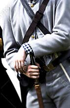 Man in confederate uniform