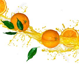 Orange juice splashng
