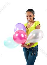 Black women with the balloons