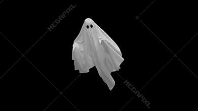 Flying white Ghost with Alpha channel