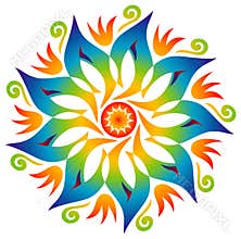 Single Mandala - Rainbow Colors