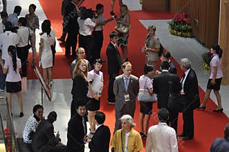 Visitors in International exhibition