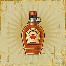 Retro Maple Syrup Bottle