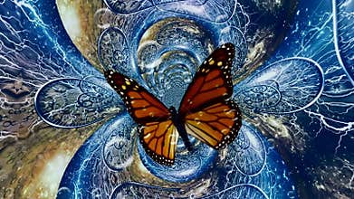 Butterfy in abstract fractal