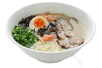 Tonkotsu(pork bone broth) ramen noodles , japanese