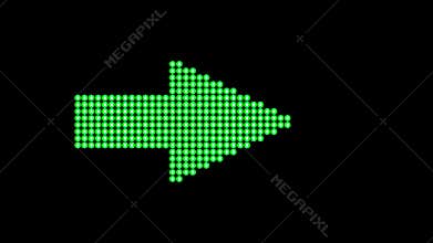 Green LED Arrow moving right