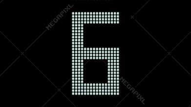 White LED array countdown animation