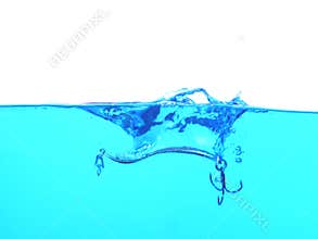 Metal angling bait in water