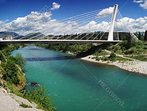 Podgorica, Montenegro. Millennium bridge.