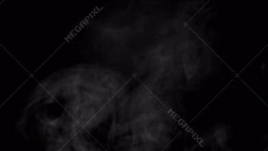 Smoke or Steam on Transparent Background with Alpha Channel.