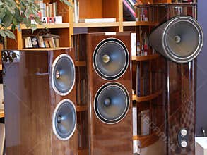Audiophile HiFi speakers in the listening room