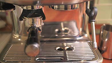 Fresh grounded coffee for espresso in espresso basket