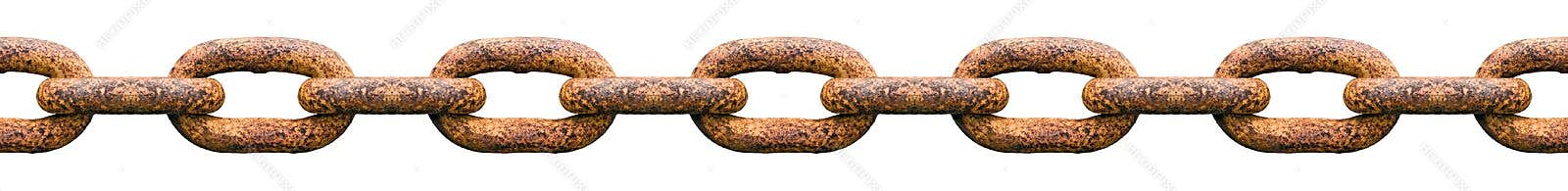 Rusty seamlessly chain.