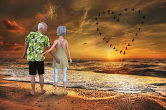 Senior Couple, Sex, Love, Romance, Nature