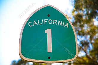 Roadsign, Pacific Coast Highway, California State Route 1