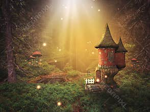 Fantasy background in a fairy world