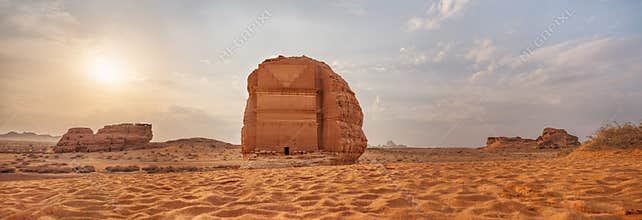 Tomb Lihyan Son of Kuza or Qasr al-Farid at Hegra, Saudia Arabia