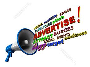 Advertise megaphone words