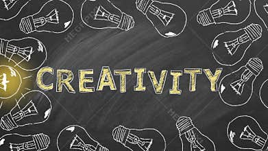 Creativity. Conceptual animated illustration