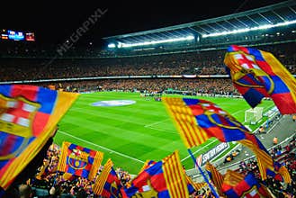 FC Barcelona football match against Atletico Madrid at Camp Nou