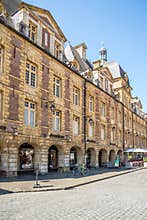 View at the buildings at Ducale place in Charleville - France