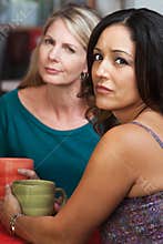 Concerned Ladies in Coffeehouse