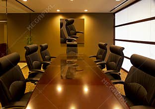 Corporate executive office conference room