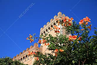 Castle in Bolgheri near the Etruscan coast, Italy