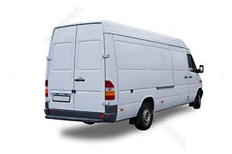 Cargo van isolated