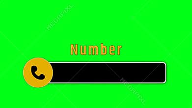 Phone number animation