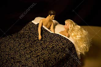 Man, Woman, Couple Make Love, Sex in Bed