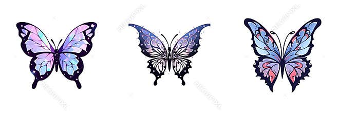 Butterfly Logo 2D AI Generated