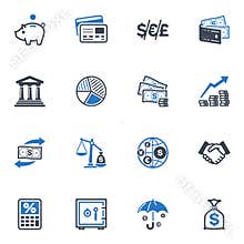 Finance Icons - Blue Series