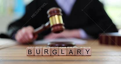 Word burglary judge down verdict