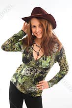 Girl in cowboy hat